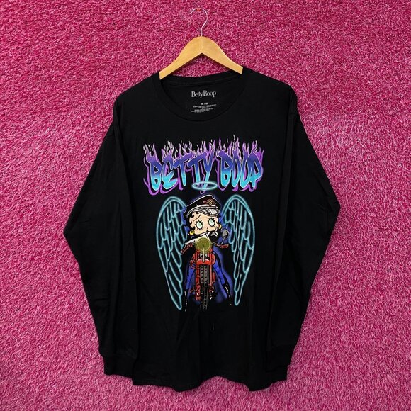 Betty boop Fallen Angel Motorcycle Tshirt size medium - Picture 1 of 4